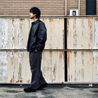 2TUCK WIDE CUT&SEW PANTS #GRAY [AY-1027]