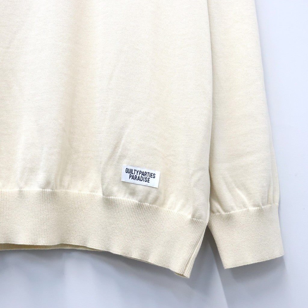 COTTON KNIT CREW NECK SWEATER ( TYPE-1 ) #IVORY [26FWE-WMK-KN01]