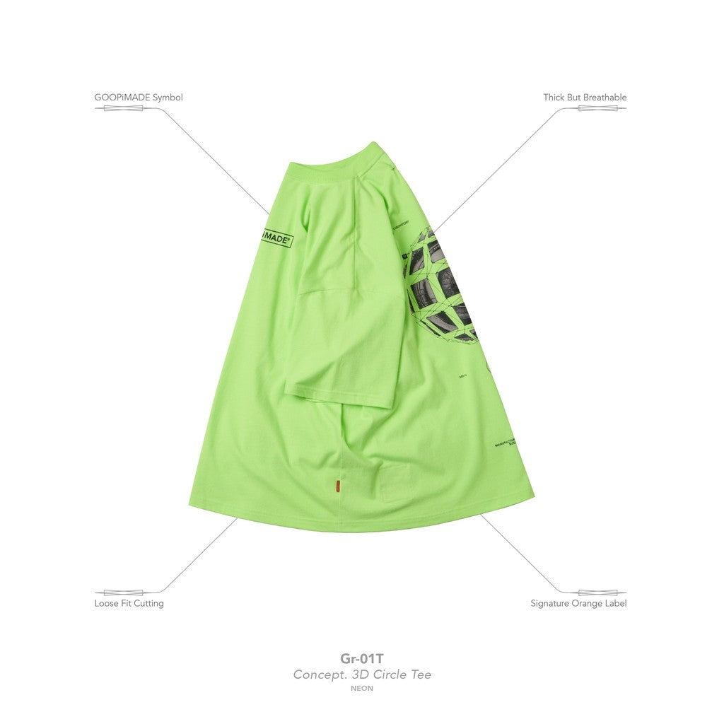 「Gr-01T」 Concept. 3D Circle Tee #NEON [GOOPI-25SS-JUN-04]