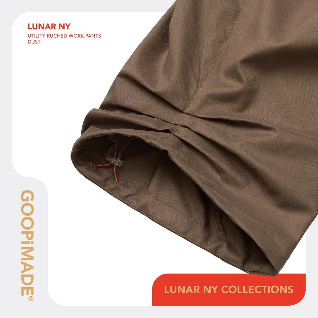 Lunar 26 - Utility Ruched Work Pants #Dust [GOOPI-26SS-FEB-01]
