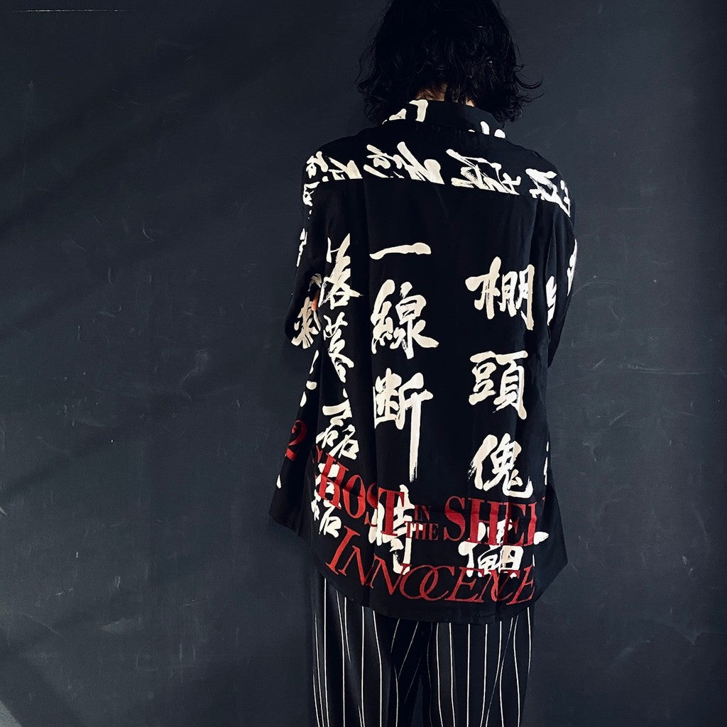 GHOST IN THE SHELL 2 INNOCENCE | Ghost in the Shell | S/S HAWAIIAN SHIRT -TYPE 3- #BLACK [INNOCENCE-WM-HI03]