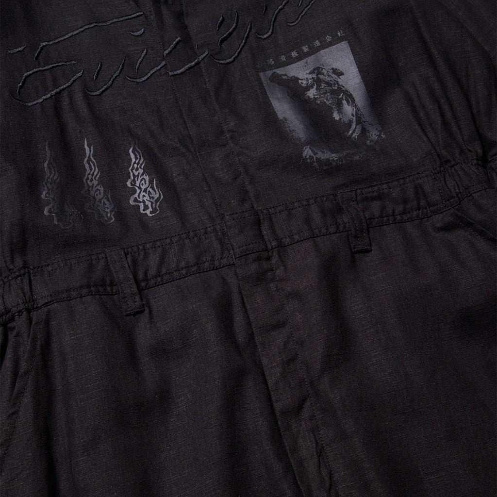 大麻連身褲 #黑色 [24SS-B04]