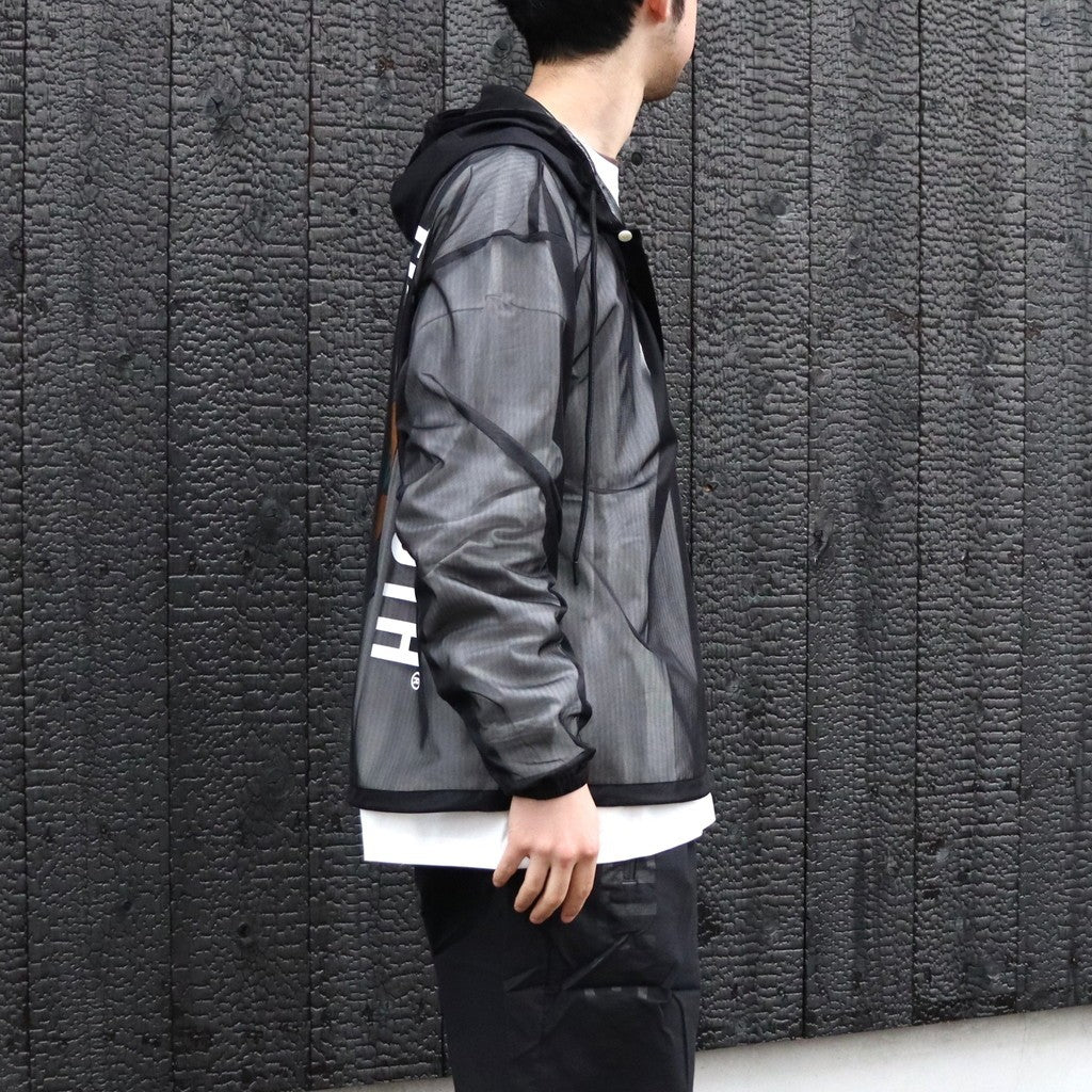 LABEL LOGO SHEER PARKA #Black [SS26-JK06]