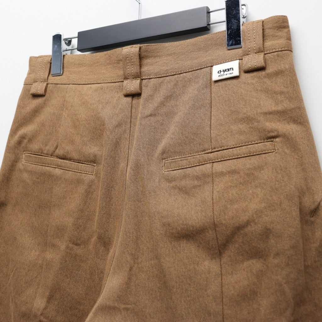 OVERDYE CURVE PANTS #L-BROWN [AY-1019]