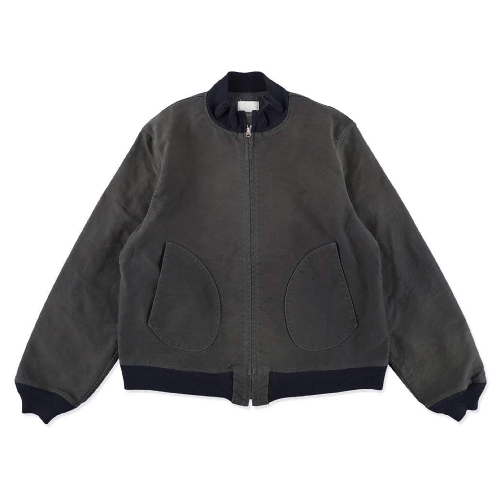 USN DECK ZIP JACKET AGED #AGED NAVY [BW252-UDZJ]