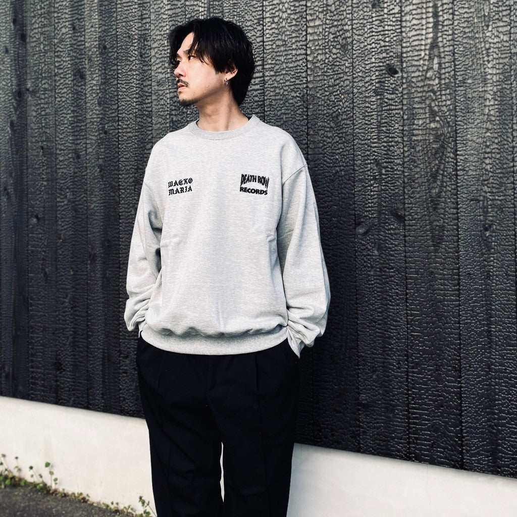 DEATH ROW RECORDS | HEAVY WEIGHT CREW NECK SWEAT SHIRT #GRAY