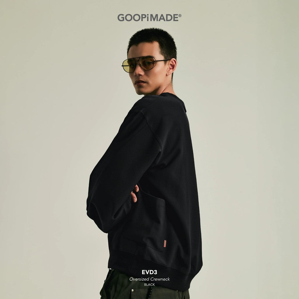 EVD3 Oversized Crewneck #Black [GOOPI-26AW-SEP-03]