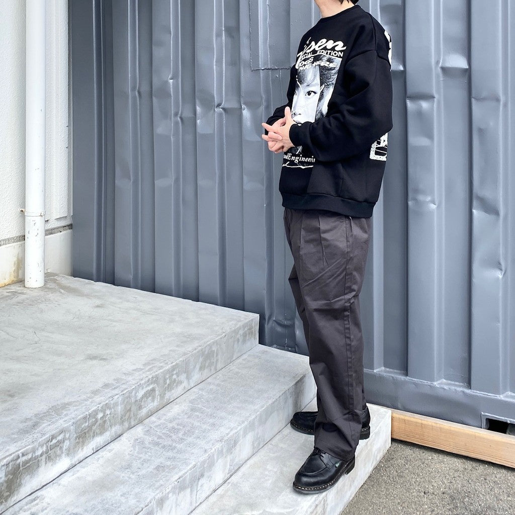 TWILL BOHEMIAN PANTS #CHARCOAL [24SS-B06]