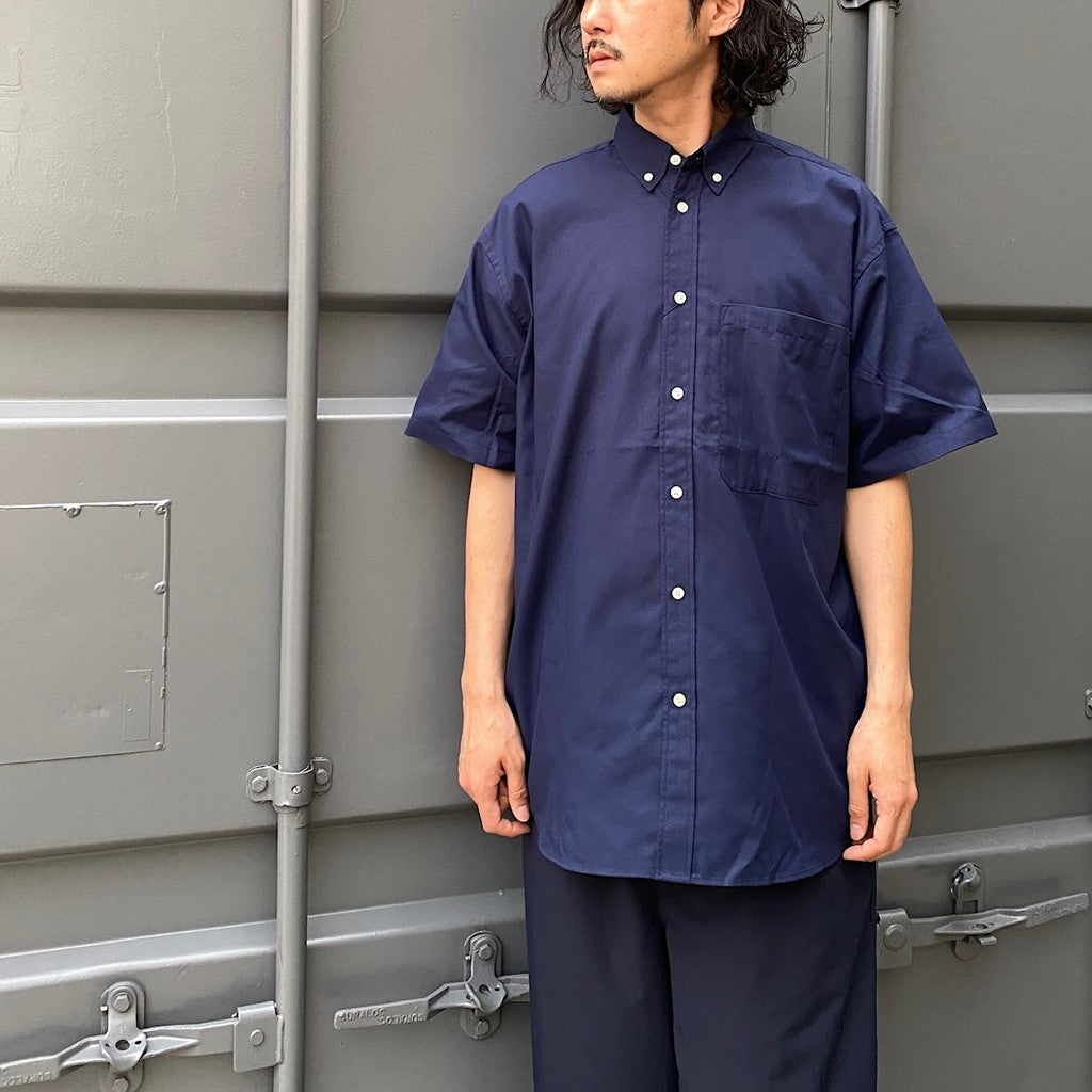 TECH BUTTON DOWN SHIRT S/S OX #NAVY [BE-84024]