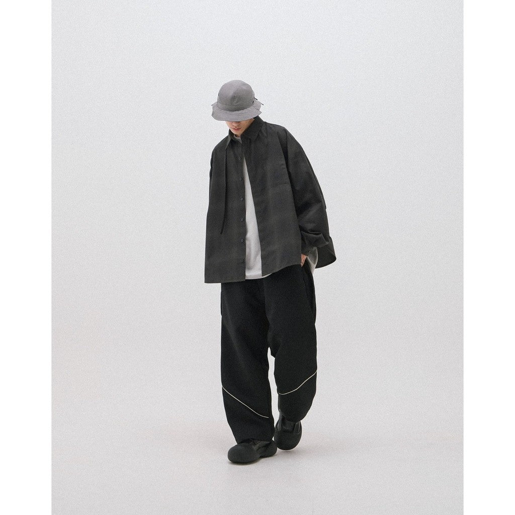 "GSR-01" 2-Layer Oversized Shirt (Light) #MIDNIGHT [GOOPI-24AW-SEP-01]