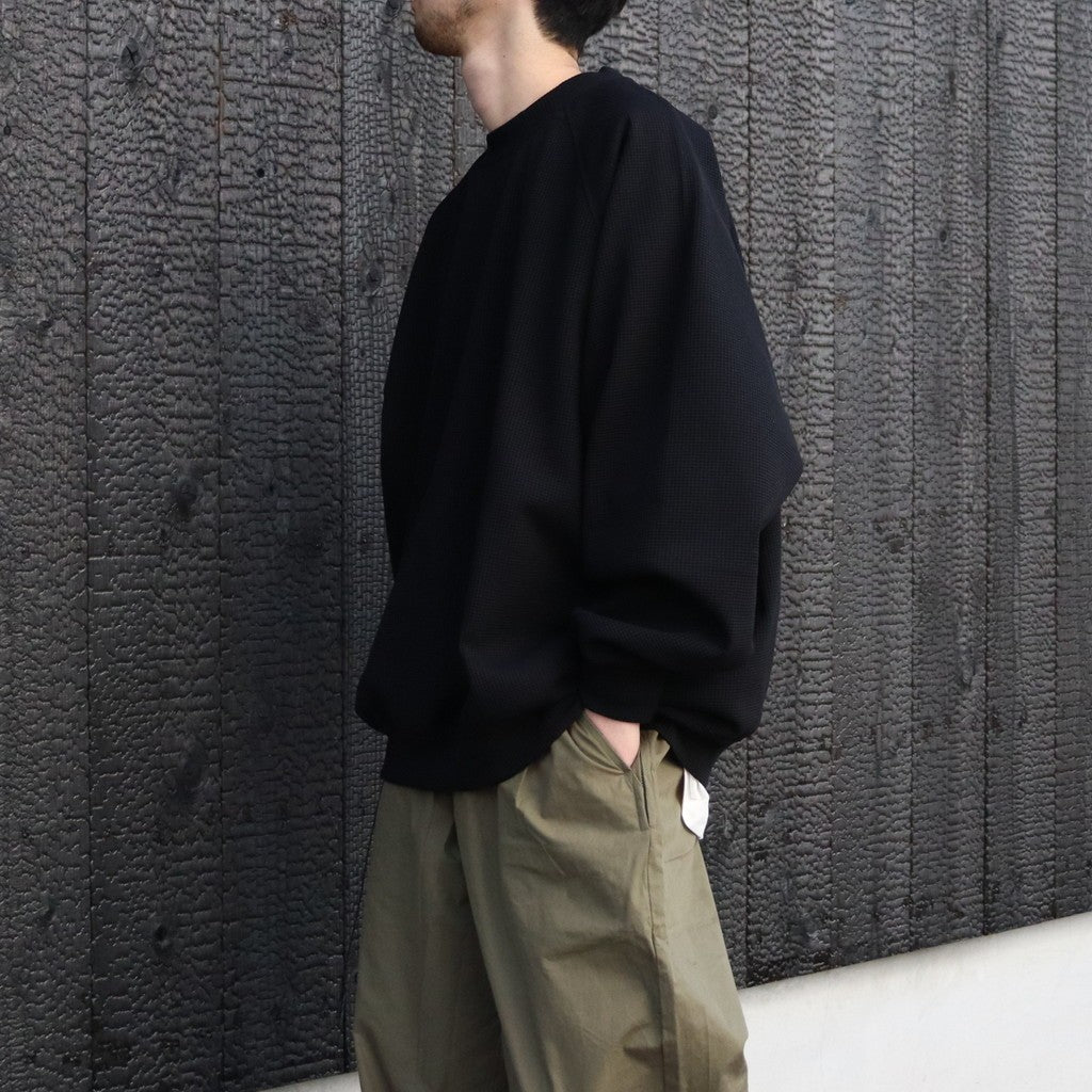 WAFFLE CREW KNIT #Black [SS26-SW03]