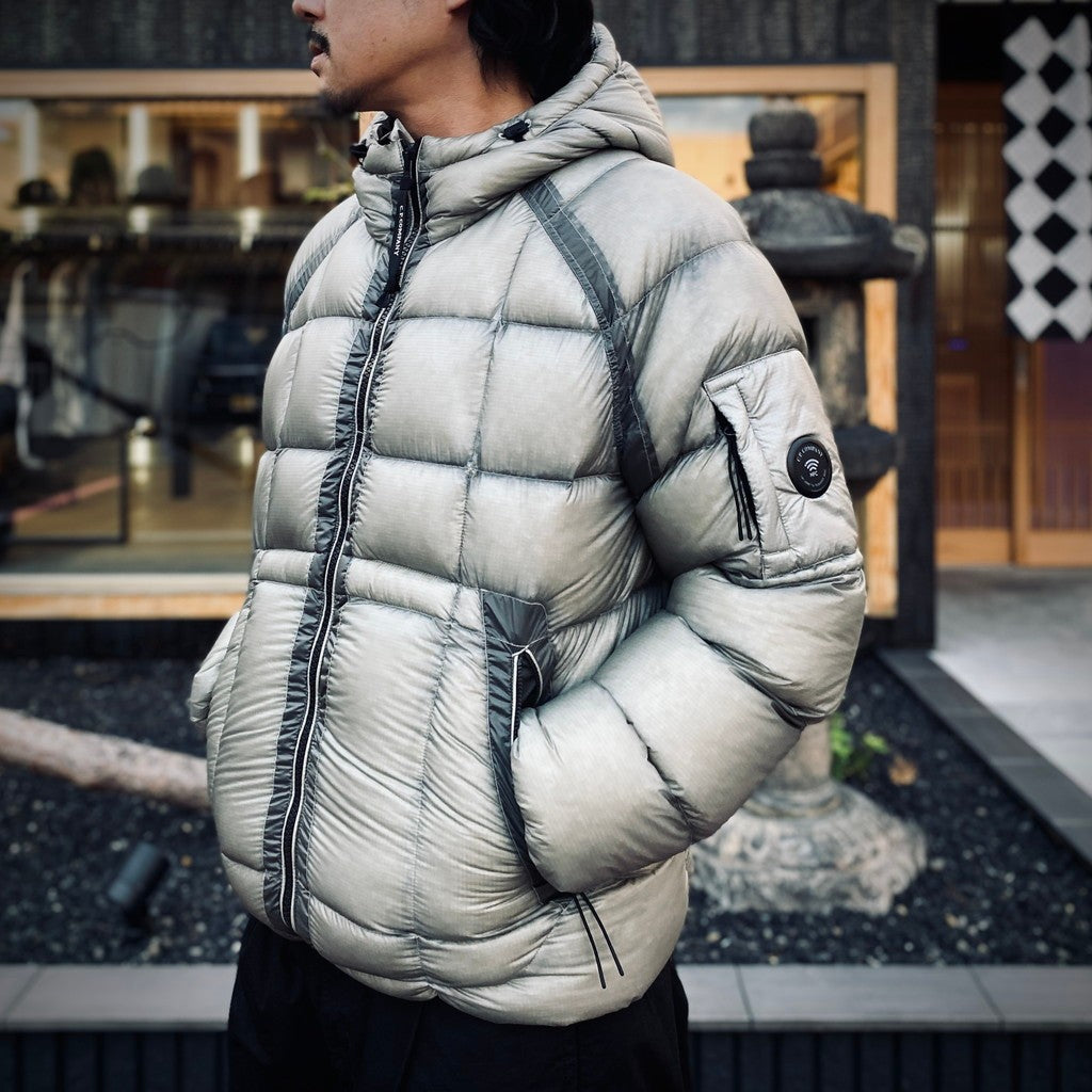 D.D. SHELL HOODED DOWN JACKET #936 FLINT GREY [21CMOW702A -26FWM]