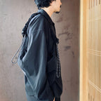 TEXTURED TWILL BODY BAG #BLACK [FTT36262B0007]