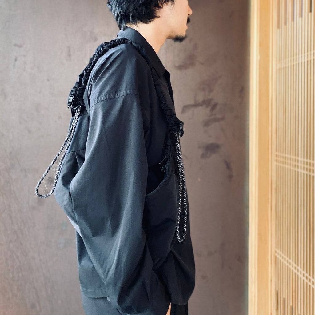 TEXTURED TWILL BODY BAG #BLACK [FTT36262B0007]