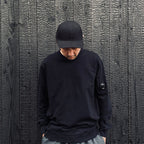 LIGHT FLEECE CREWNECK SWEATSHIRT #BLACK 999 [RCCMSS711A-002246G]