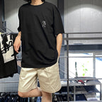 雙褶斜紋棉布短褲 #白色 [24SS-WMP-PT12]