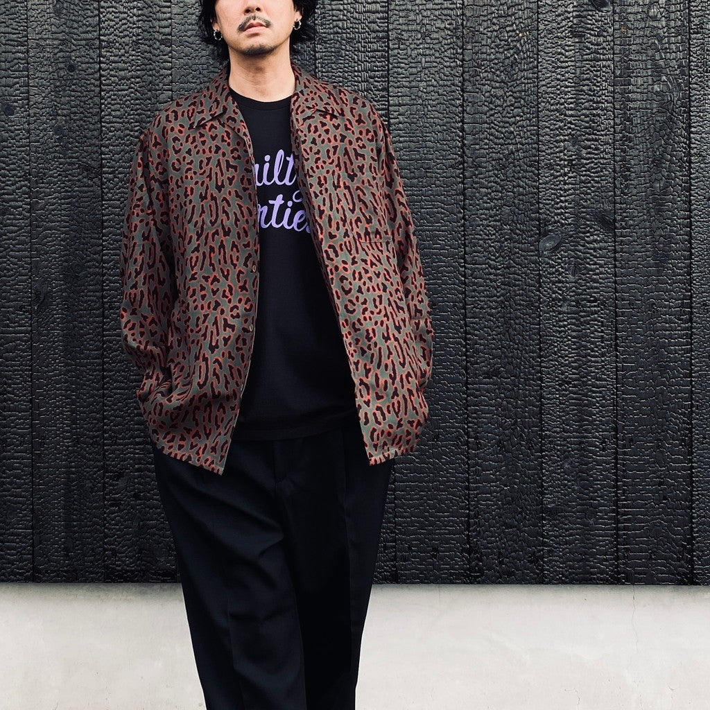 WASHED HEAVY WEIGHT CREW NECK T-SHIRT ( TYPE-15 ) #BLACK / PURPLE [26FW-WMT-WT18]