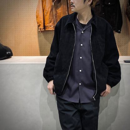 SUEDE LEATHER 50'S JACKET ( TYPE-1 ) #BLACK [25SSE-WMO-BL03]