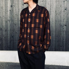 OMBRE CHECK OPEN COLLAR SHIRT L/S ( TYPE-1 ) #BROWN [26FW-WMS-OC01]
