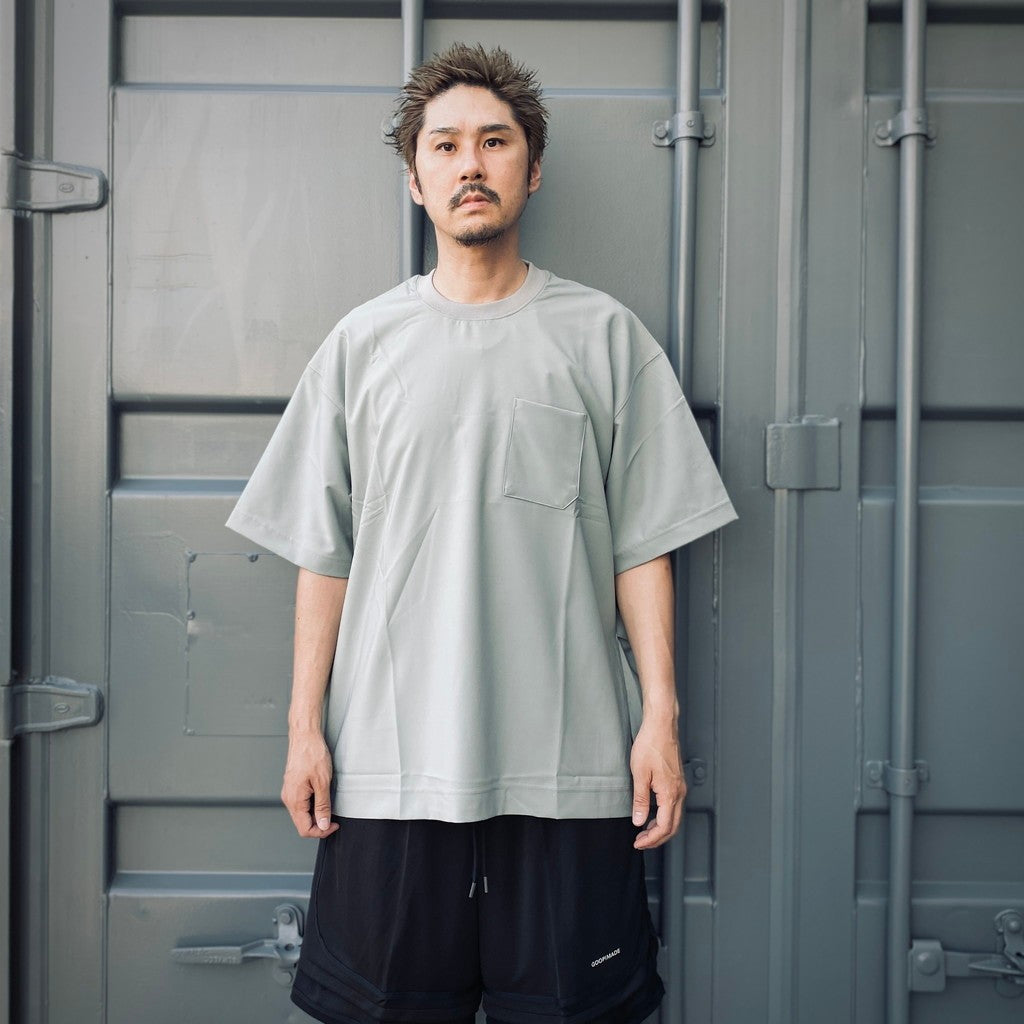 "WR-03T" 新款科技口袋T卹（科技布料）#灰色 [GOOPI-25SS-MAY-01]