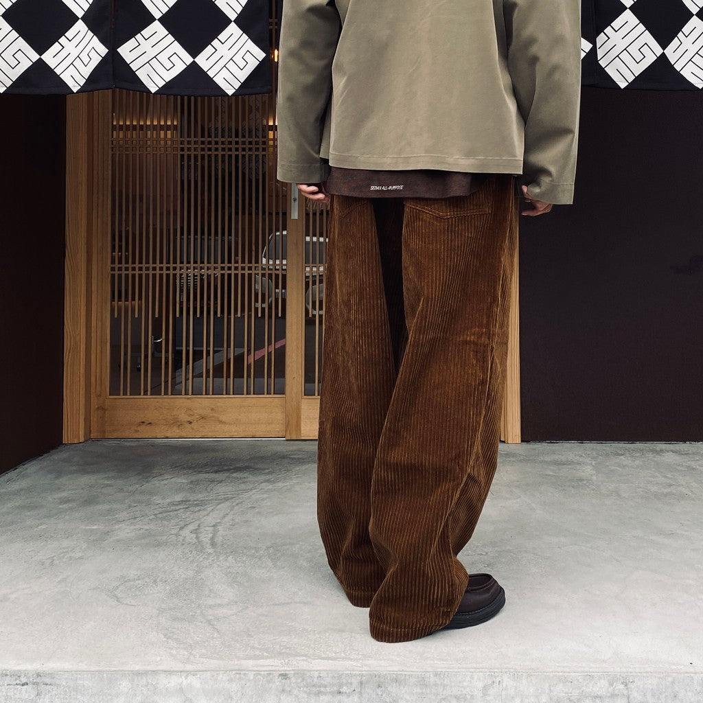 Corduroy Baggy Jeans #Brown [SD26F-PT06]