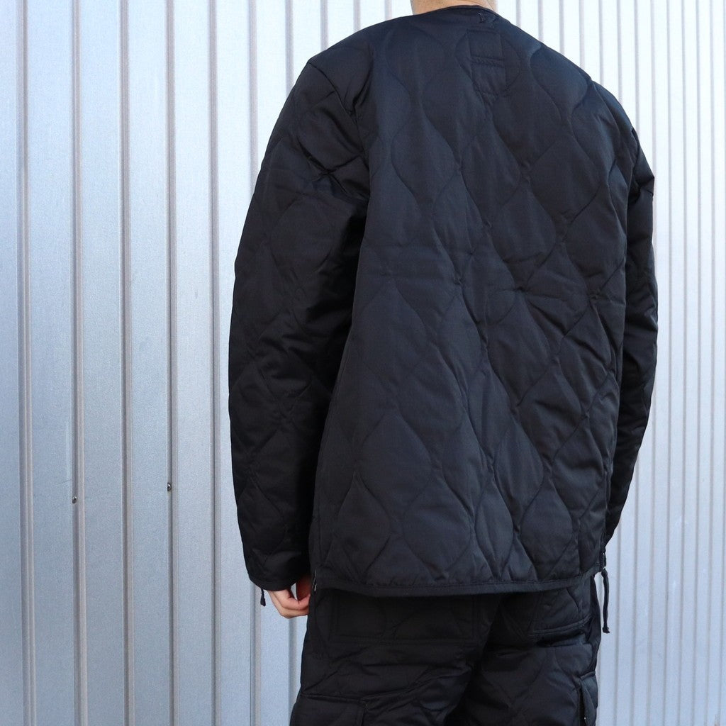 MILITARY W-ZIP V NECK DOWN JKT #BLACK [TAION-101ZML-1]