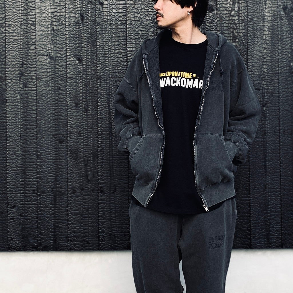 WASHED MIDDLE WEIGHT FULL ZIP HOODED SWEAT SHIRT #GRAY [26SS-WMC-SS04]