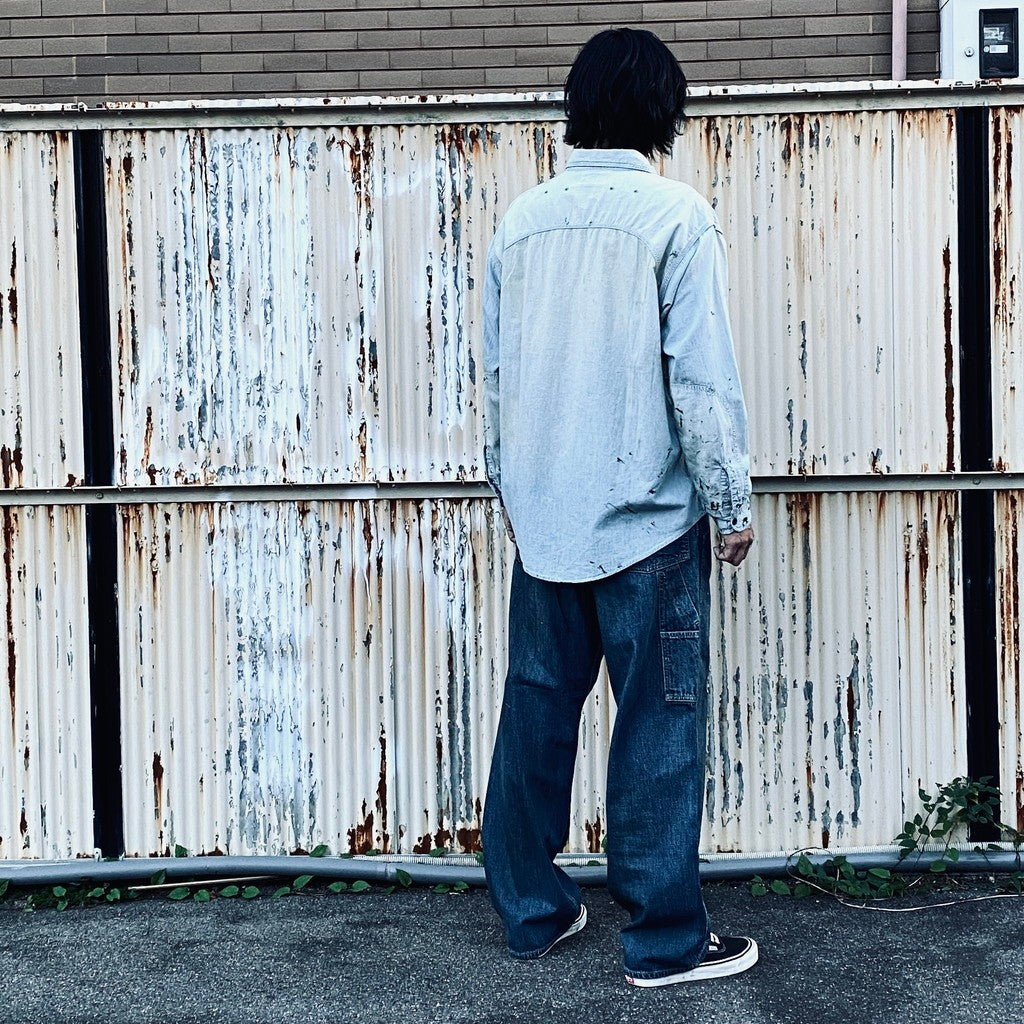 DOUBLE KNEE INDIGO DENIM PANTS #INDIGO [BWU-DKIDP]