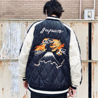 REVERSIBLE 「SKAJAN」 DOWN JACKET #BK×OFF / BK×D.PURPLE [TAION-JK04JS-N1]