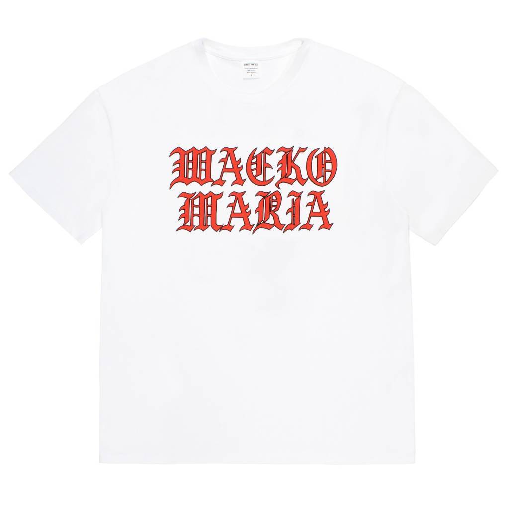 WASHED HEAVY WEIGHT CREW NECK T-SHIRT ( TYPE-11 ) #WHITE-RED [26SS-WMT-WT12]