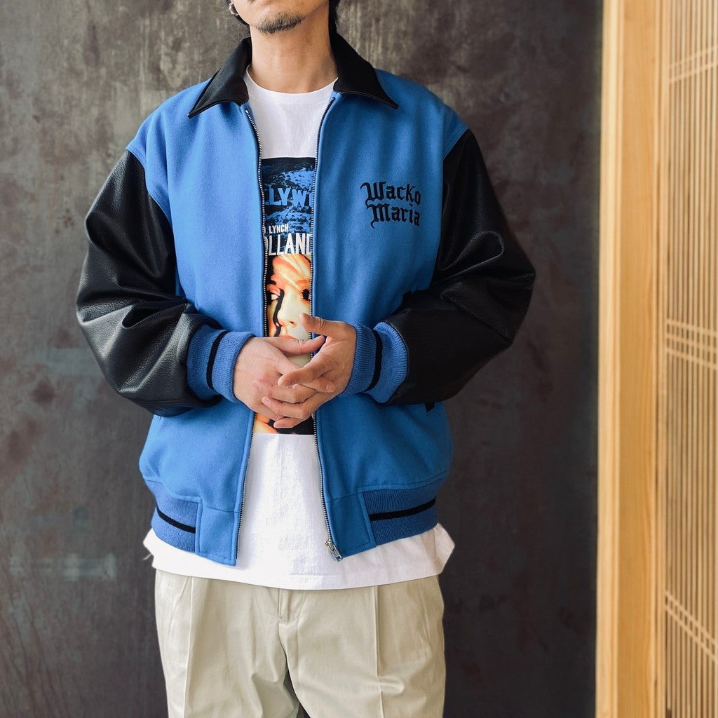 LEATHER VARSITY JACKET ( TYPE-1 ) #BLUE [26SS-WMO-BL05
