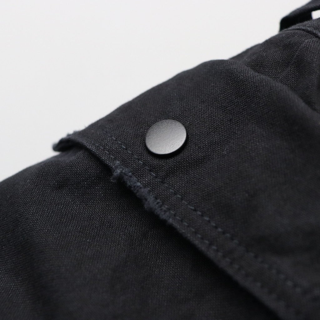 Heavy Cargo Short With Damaged(AGED CANVAS) #BLACK [M-P3-PT10]