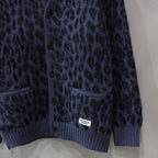 LEOPARD HEAVY MOHAIR CARDIGAN #PURPLE [24FW-WMK-KN10]