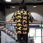 HAWAIIAN SHIRT S/S -TYPE 6- #BLACK [24SS-WMS-HI06]