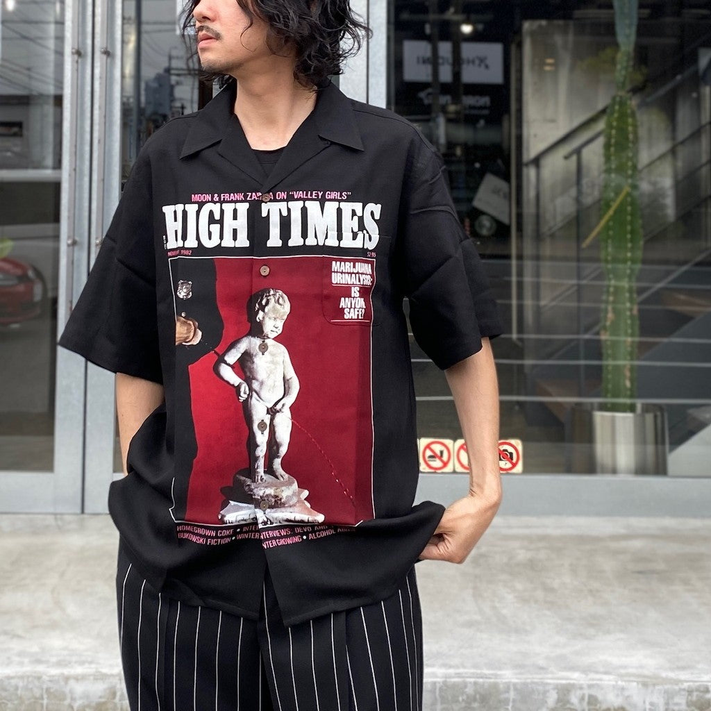HIGHTIMES | S/S HAWAIIAN SHIRT -TYPE 3- #BLACK [HIGHTIMES-WM-HI07]