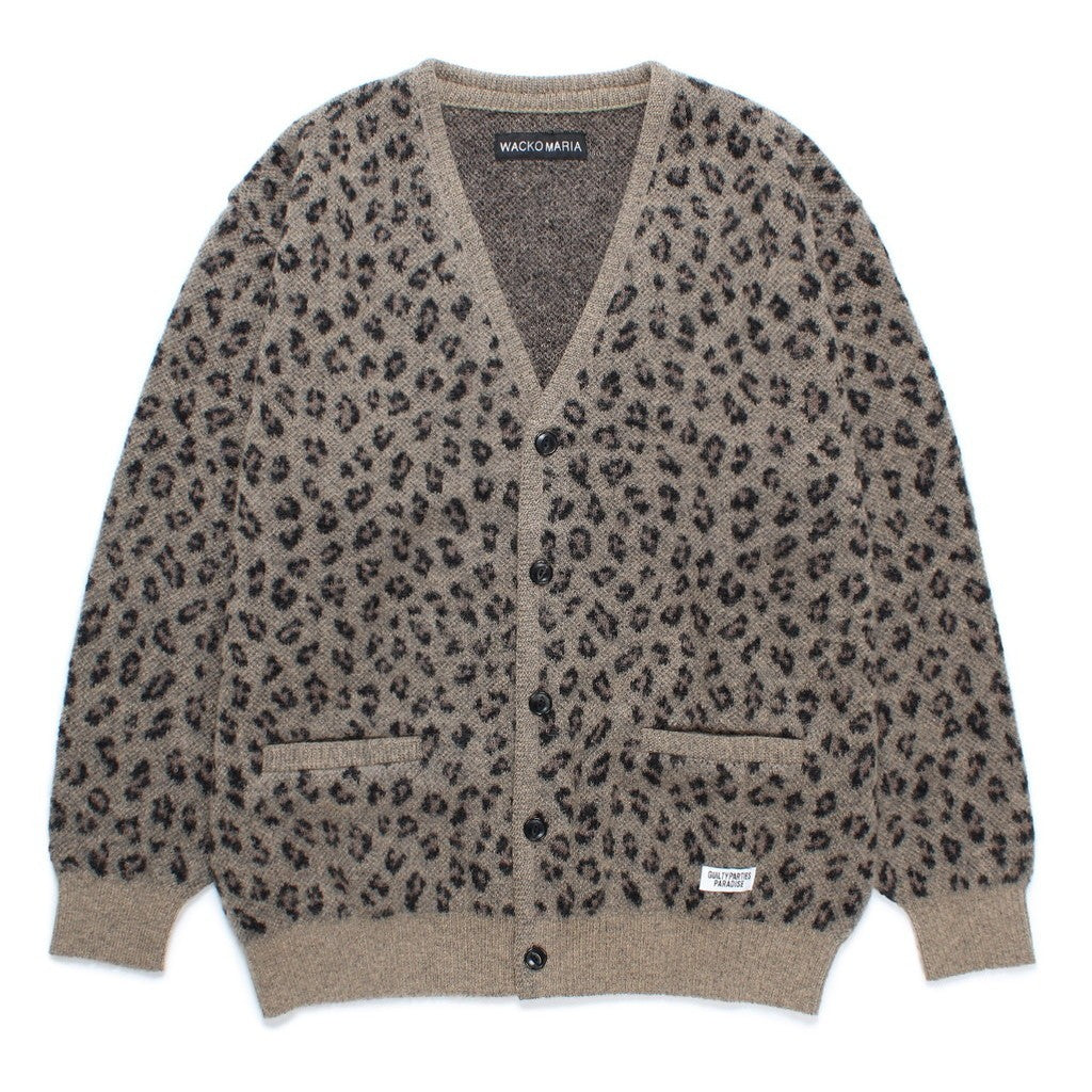 LEOPARD MOHAIR CARDIGAN #BEIGE [24FW-WMK-KN12]