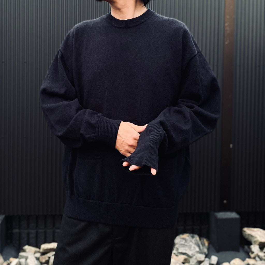 TECH KNIT CREW L/S Brewed Protein #NAVY [BE-70026W]