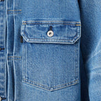 Leather Collar Denim Jacket #Indigo [SD26F-JK01]