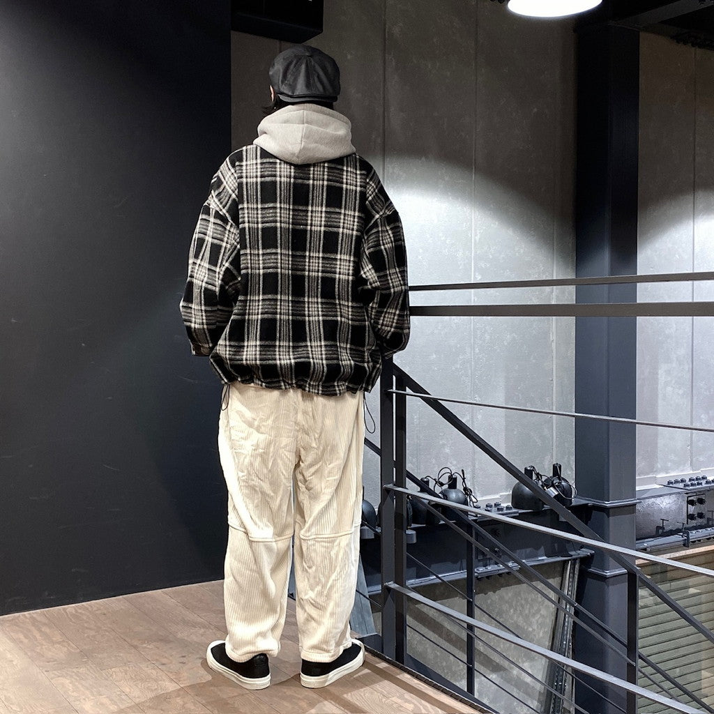 KNIT CORD BALLOON PANTS #WHITE [FW23-B08]