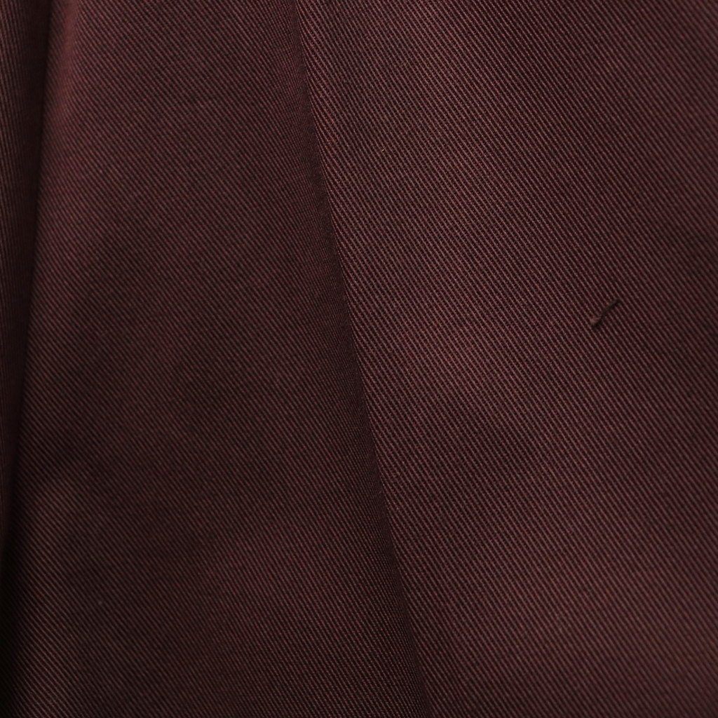 雙褶斜紋棉布褲（1 型）#酒紅色 [25FW-WMP-PT01]