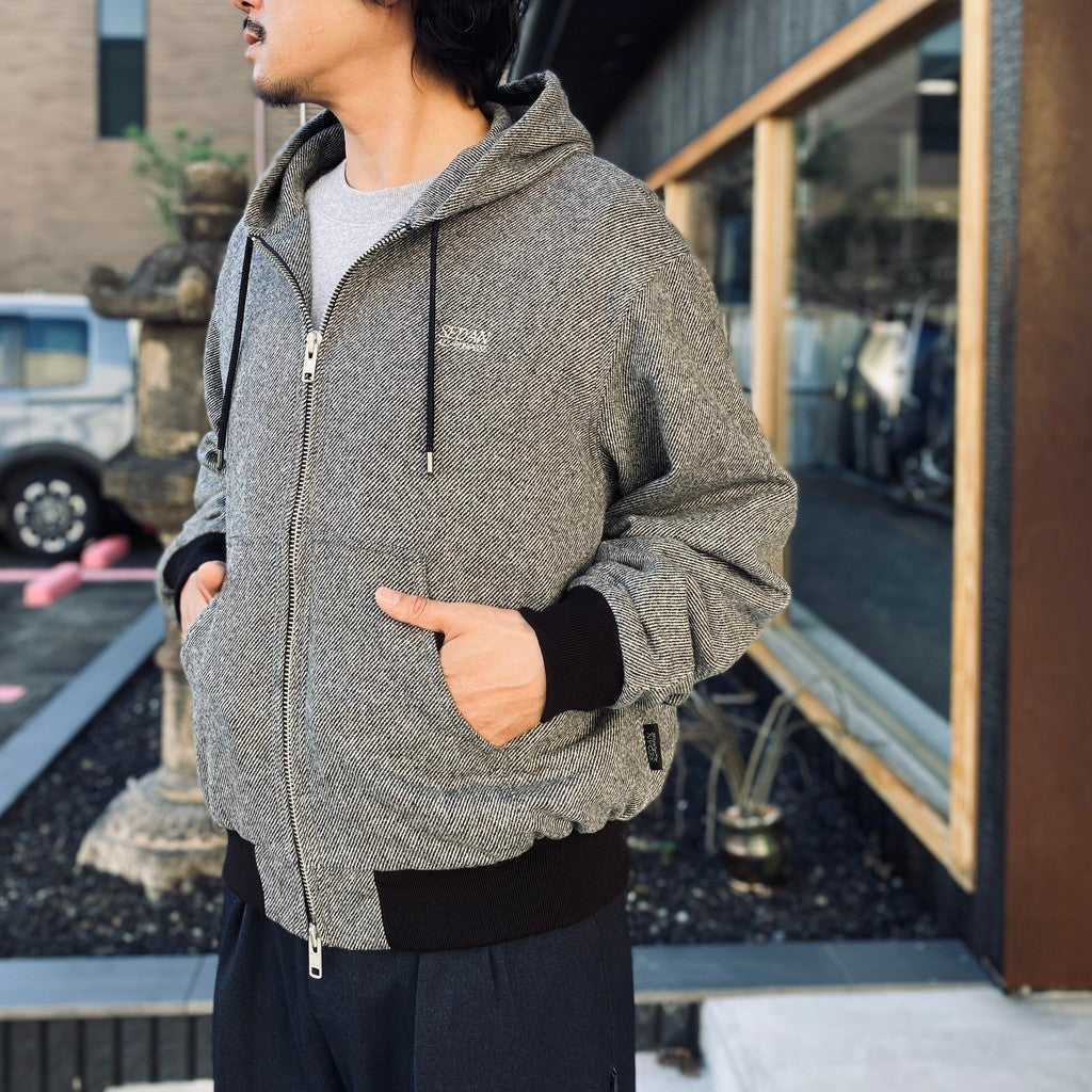 Tweed Hooded Active Jacket #Grey [SD26F-JK02]