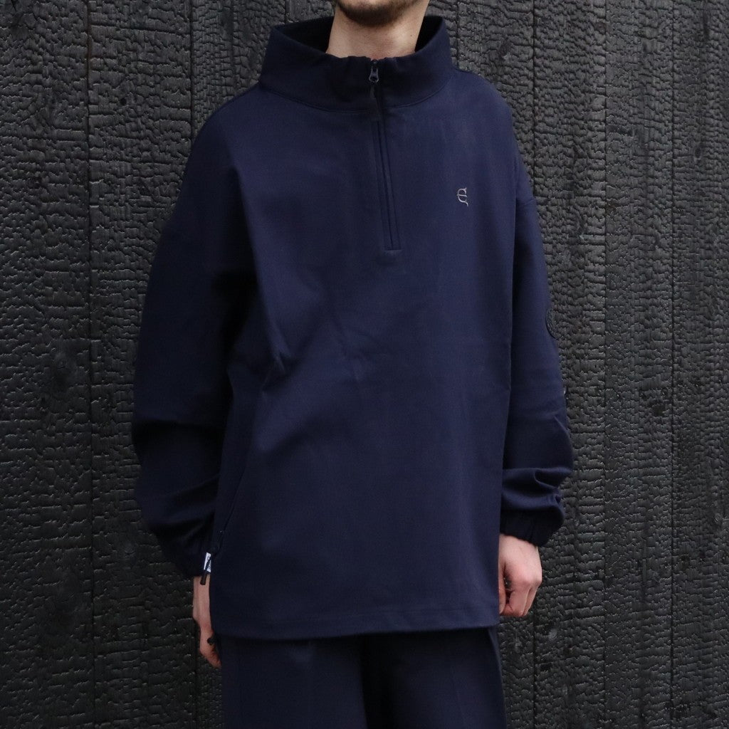 PUNCH HALF ZIP SWEAT #Navy [26SS-SW05] - cocorozashi 三重県四日市