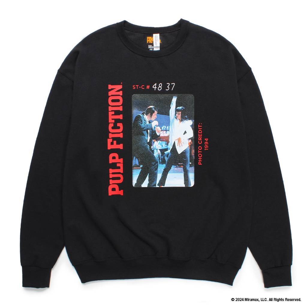 PULP FICTION | CREW NECK SWEAT SHIRT (TYPE-3) #BLACK [PF-WM-SS06]