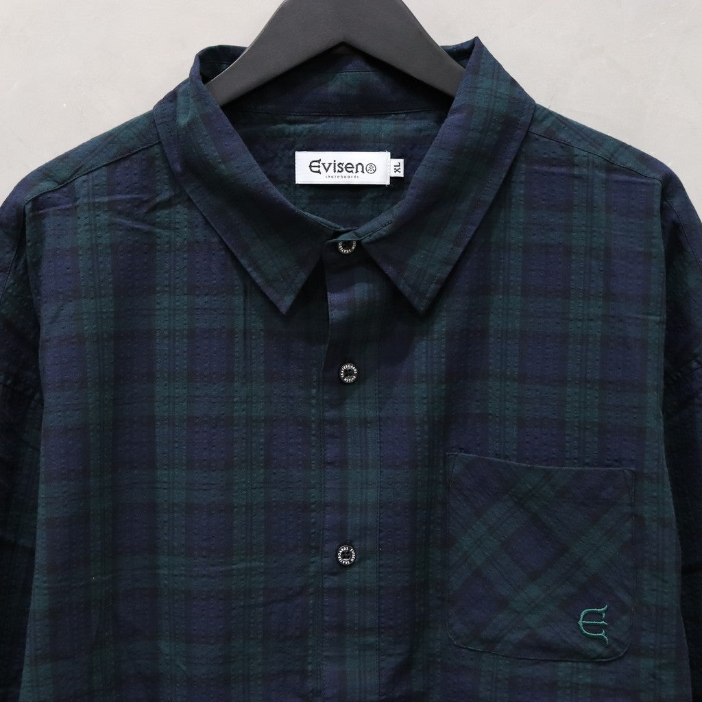 SEERSUCKER PLAID L/S SHIRT #GREEN [24SS-S01]