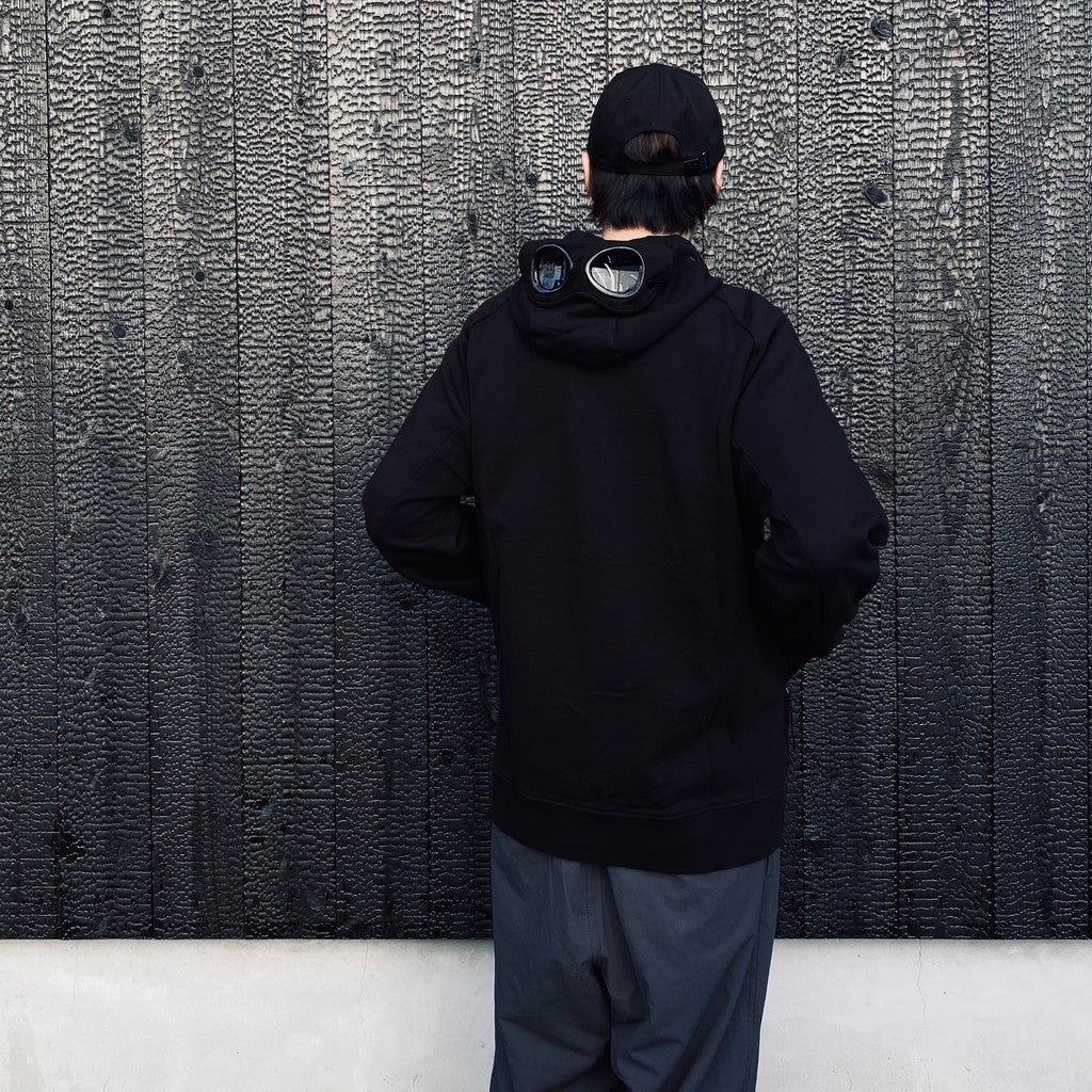 DIAGONAL RAISED FLEECE GOGGLE SWEATSHIRT #BLACK 999 [RCCMSS715A-005086W]