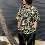 HIGHTTIMES | 短袖夏威夷襯衫 - 類型 1- #黑色 [HIGHTTIMES-WM-HI05]