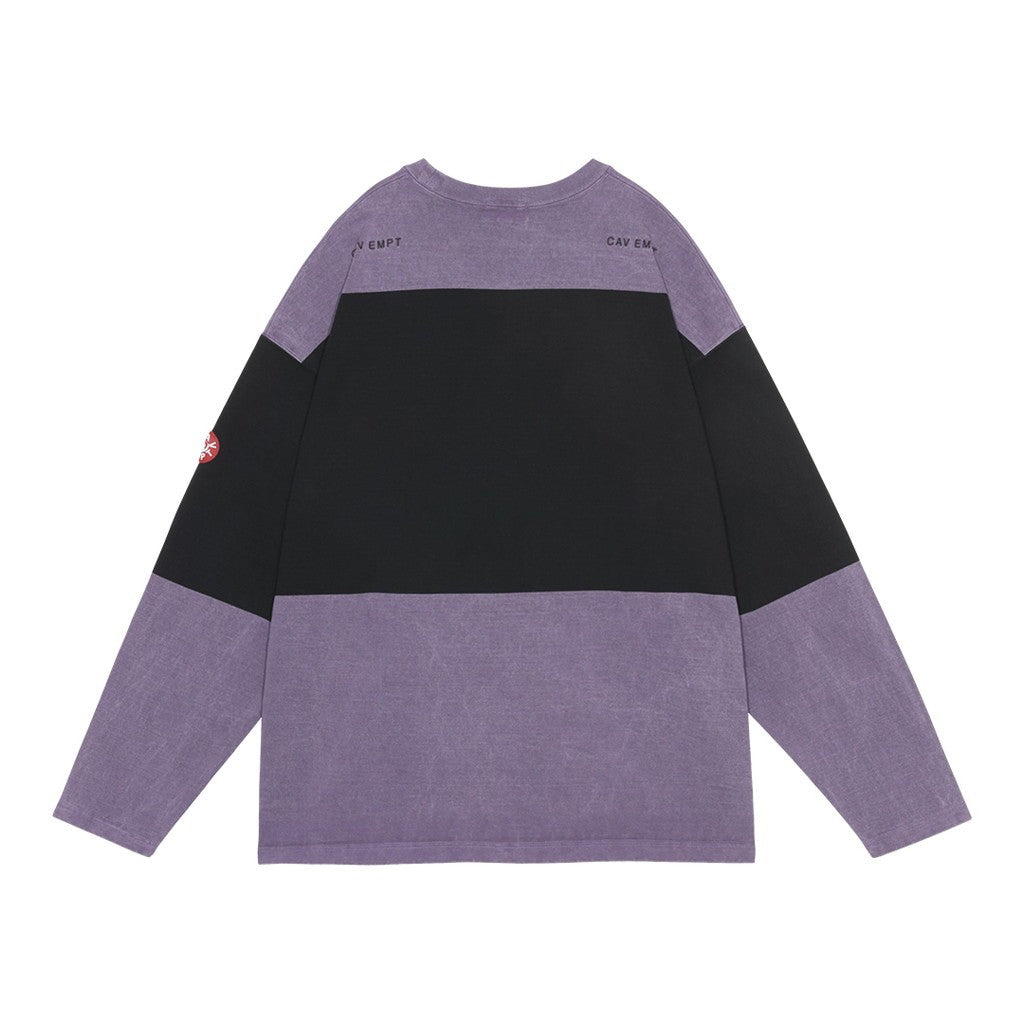 染色條紋長袖 #紫色 [CES28CS20]