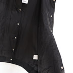 SC FRONT BUTTON DOWN HOODIE #BLACK [TAION-106SCB]