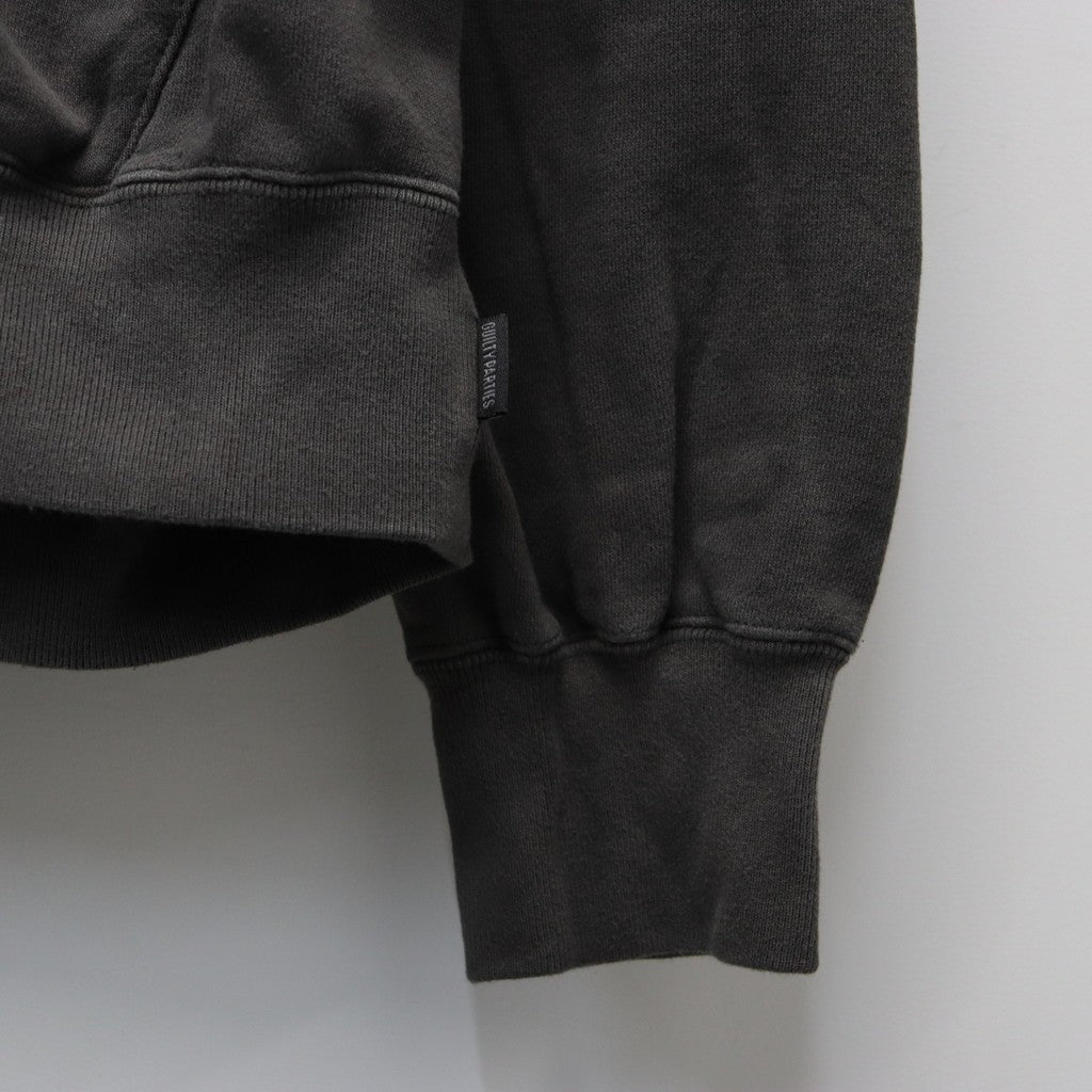 DEATH ROW RECORDS | WASHED MIDDLE WEIGHT FULL ZIP HOODED SWEAT SHIRT #GRAY [DEATHROW-WM-SS01]