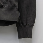 DEATH ROW RECORDS | WASHED MIDDLE WEIGHT FULL ZIP HOODED SWEAT SHIRT #GRAY [DEATHROW-WM-SS01]